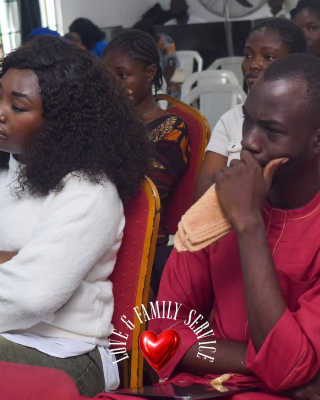 People connecting at a community gathering